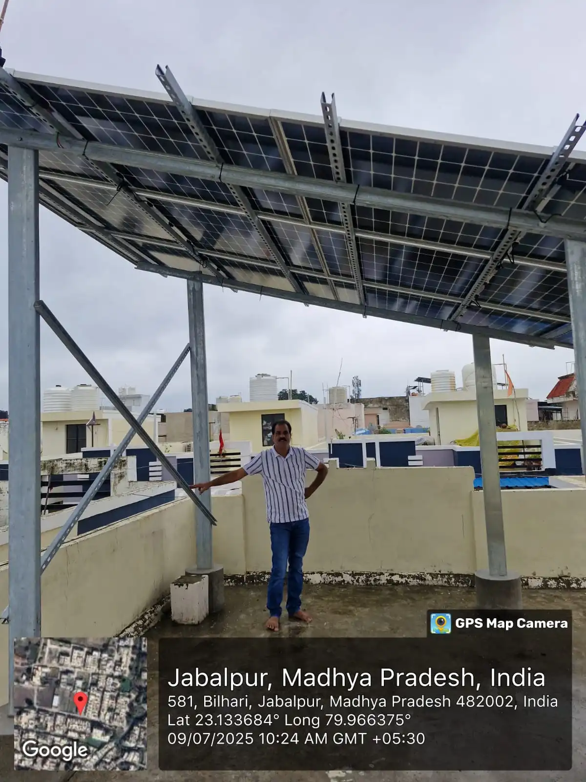 Rooftop solar installation at Bilhari, Jabalpur