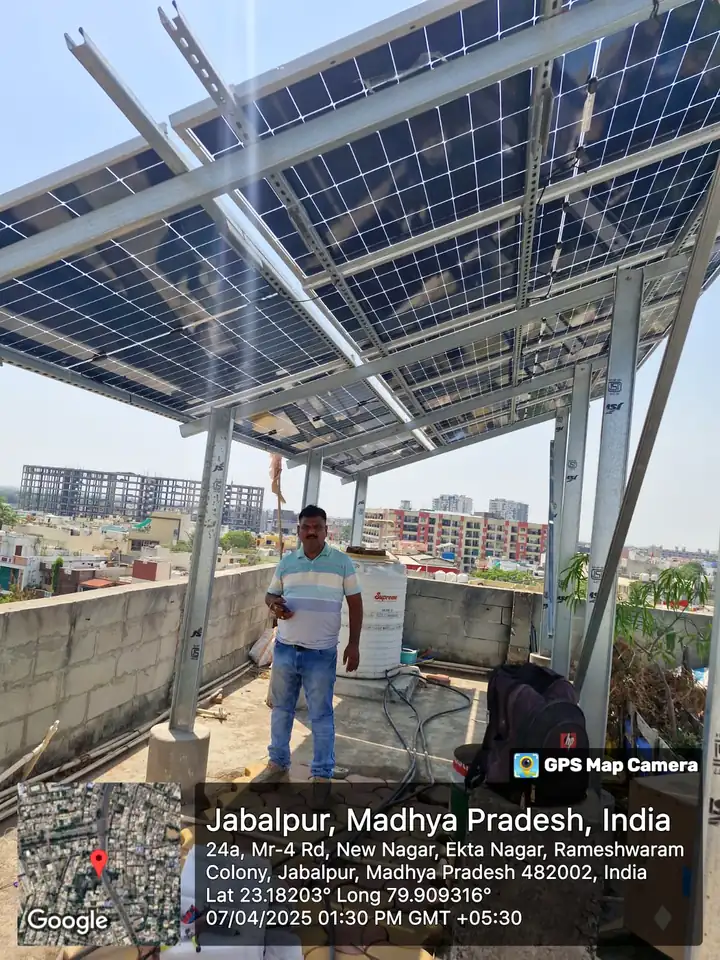Rooftop solar installation in Jabalpur